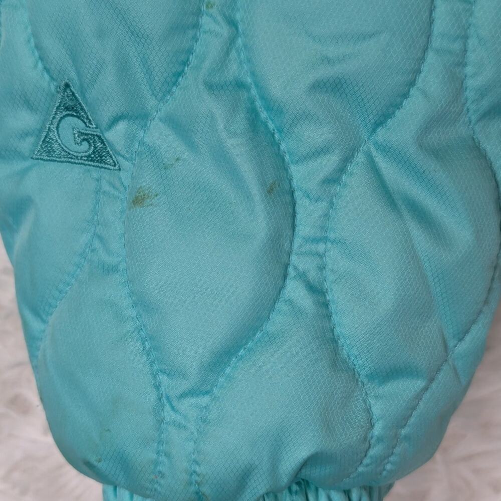 Gerry Puffer Jacket Blue Green Seafoam with Gray Trim Size XL Womens Quilted - Picture 10 of 16